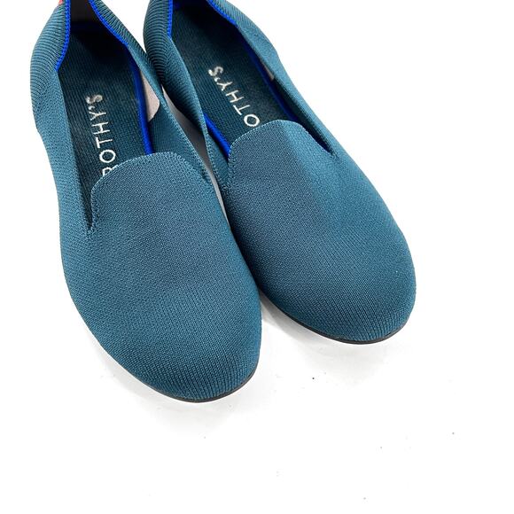 Rothys Loafers 10 Bottle Blue Neon Stripe Flats Womens - Picture 8 of 9